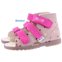 Buty profilaktyczne Mrugała Porto - 1310, kolor 24 beż/amarant