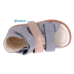 Buty profilaktyczne Mrugała Porto - 1210, kolor 83 popiel/brzoskwinia