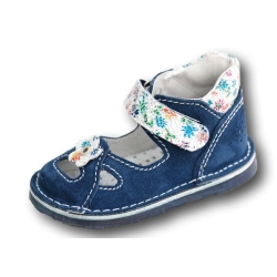 Adamki profilaktyczne buty wzór 017NK-10 kolor Jeans/biały kwiat